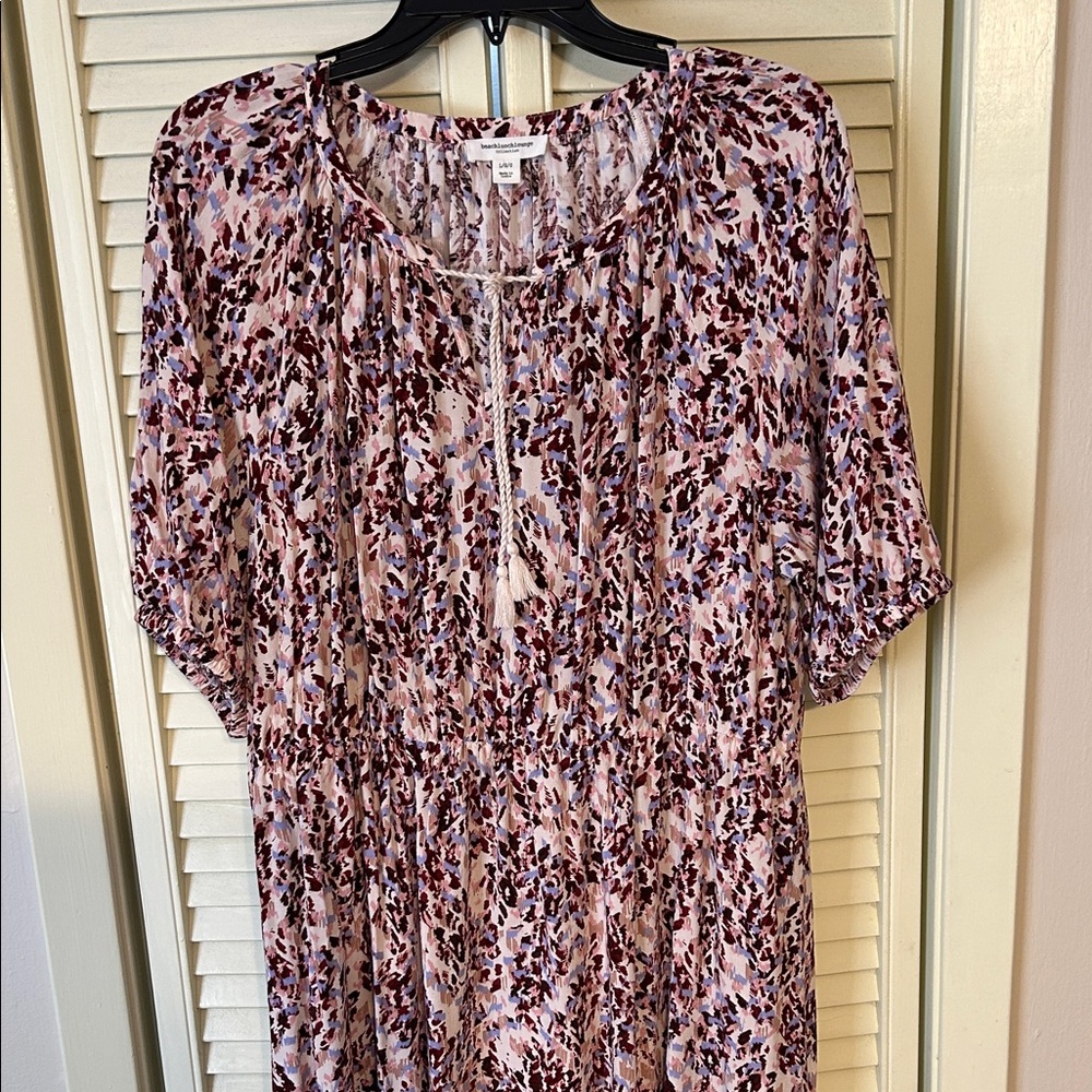 beachlunchlounge Purple and Pink Patterned Dress